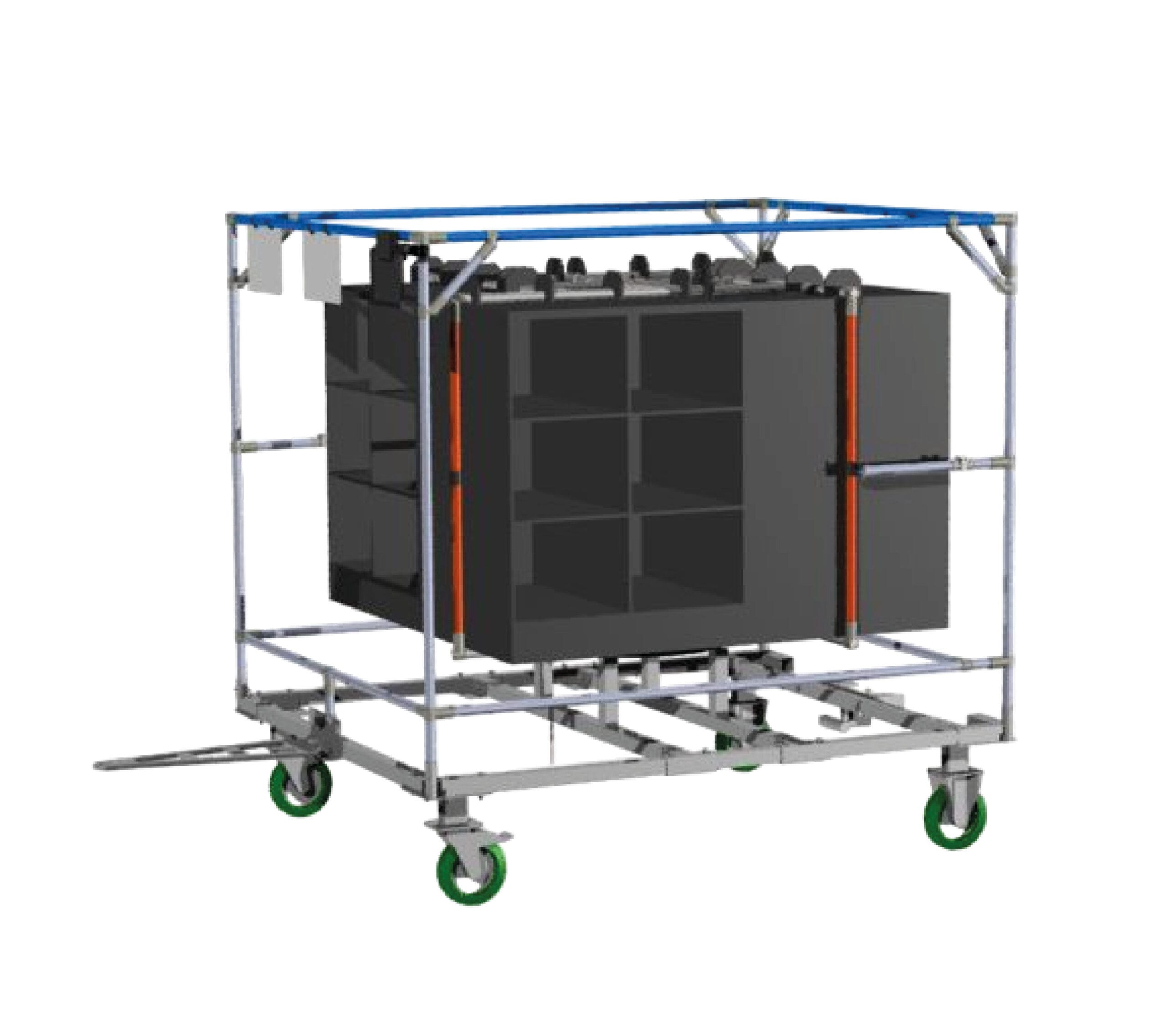 MILKRUN TROLLEY scaled structures tubulaires,structures tubulaires industrielles,tubes modulaires,systèmes tubulaires lean,poste de travail tubulaire
